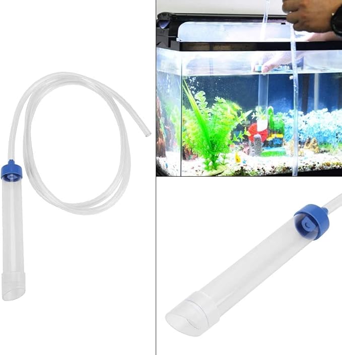 Manual Water Changer Gravel Cleaner Water Filter Syphon Tube Fluids Transfer Tool PVC Sand Vacuum Pump Fish Tank Tool (Small(Fit for: About 30L Small Fish Tank))