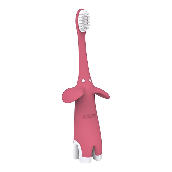 Dr. Brown's Infant-to-Toddler Toothbrush, Elephant, Pink, 0-3 Years