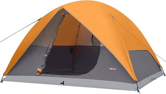 Amazon Basics Camping Tent, 3-Season Dome Design with Rainfly