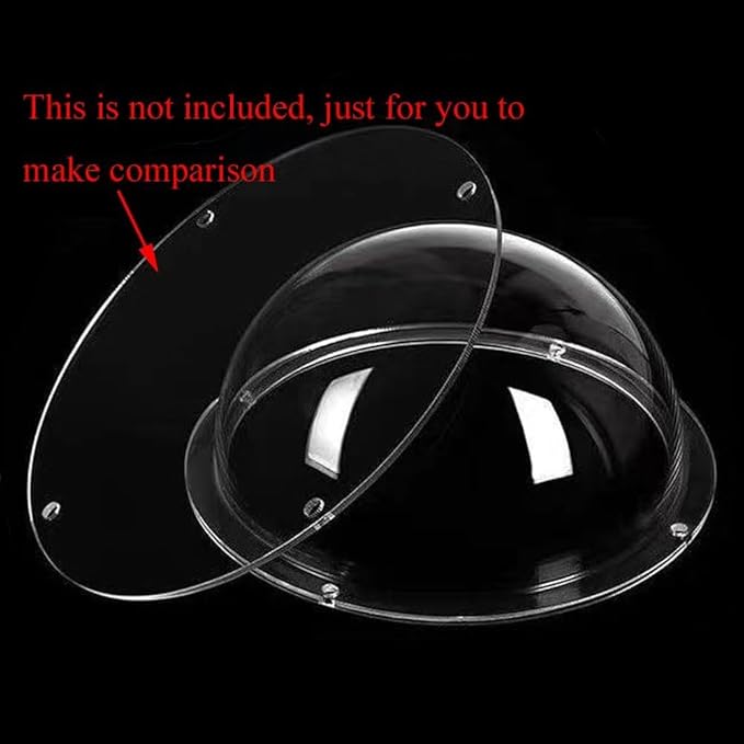 LOTOWELZON 5inch Acrylic Replacement Transparent Clear Camera Dome Cover Security Camera Housing Pet Dog Fence Window Skylight Window (ID130mm*H65mm/5.12 * 2.56in)
