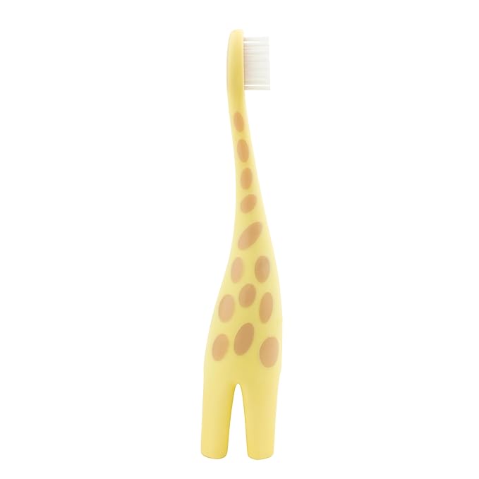 Dr. Brown's Infant-to-Toddler Training Toothbrush, Soft for Baby's First Teeth, Giraffe, 0-3 Years (Pack of 2)