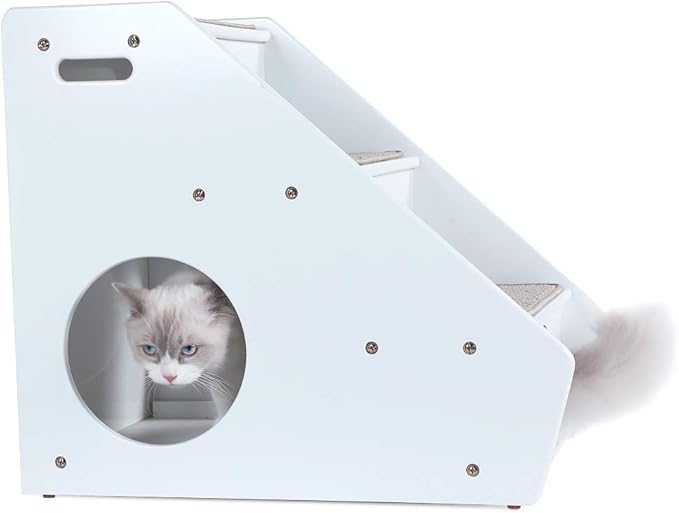 Petsfit Dog Stairs for Dogs/Cats/Elderly Pets, 3-Steps Wooden Cat Stairs