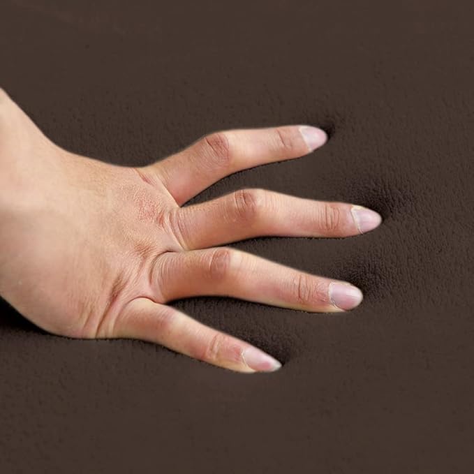 Loartee Coral Velvet Crawling Rug (6.0'x 6'8", Coffee) for Toddler Children Play Area Rug Yoga Mat Exercise Pad Carpet