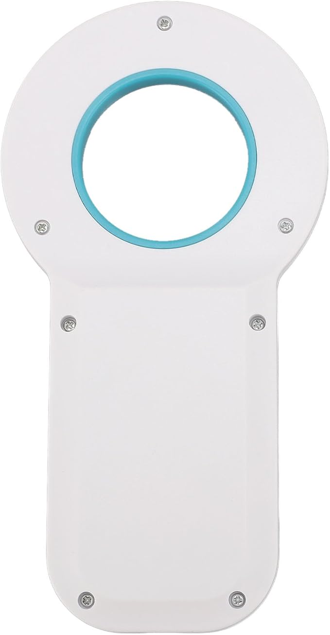 Acouto Pet Chip Scanner for Dogs and Cats - USB Microchip Reader with 15 Digits Recognition and 128 Data Storage, Compact & Portable Device (White)