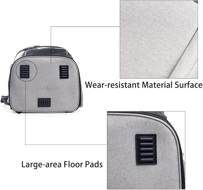 Expandable Cat Carrier Backpack, Large Soft Airline Approved Collapsible Pet Bag for Small Dogs Puppies Medium Cats, Breathable Portable Travel Bags for Camping
