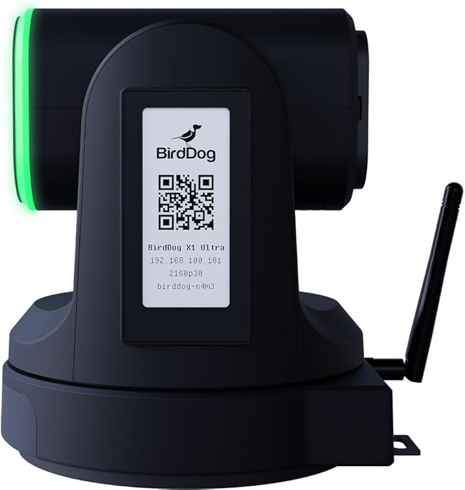BirdDog X1 Ultra 4K Ultra HD NDI|HX3 12x Zoom PTZ Camera - Black