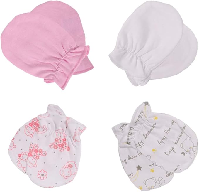 Unisex Baby Cotton Scratch Mittens For Newborn Baby Boys Girls Mittens Accessory 0-6 Months
