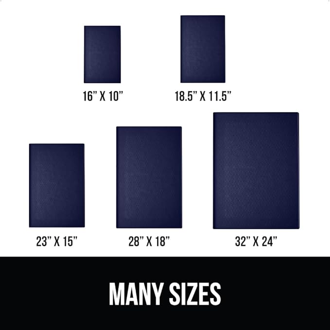 GORILLA GRIP 100% Waterproof Raised Edge BPA Free Silicone Pet Feeding Mat, Dog Cat Food Mats Contain Spills Protects Floors, Placemats for Cats and Dogs Water Bowl, Pets Accessories 32x24 Navy