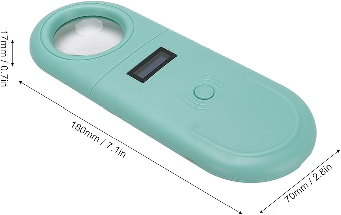 Greensen Microchip Reader, Rechargeable Handheld Pet Scanner with 1.44IN TFT Display and LED Light for Dogs Cats Pigs Animal Identification ISO11784 ISO11785