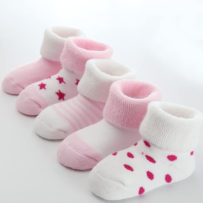 Newborn Baby Boy Girl Caps Mittens Socks Set Cotton Baby Essentials Accessories (Hats+Gloves+Socks)