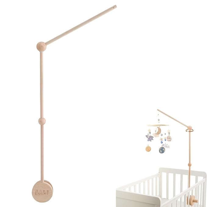 JETMHH Baby Crib Mobile Arm Holder - 36 Inch Large Version Safe Anti Slip Baby Mobile Hanger