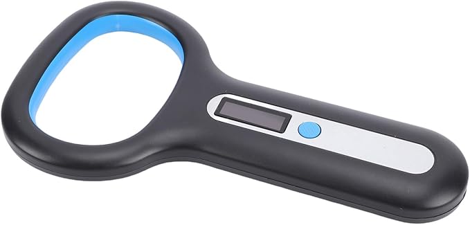 GLOGLOW Pet Microchip Scanner, Rechargeable Reader for Dogs and Cats with OLED Display and Connectivity for Vet Professionals Landscape Aquaculture (Black)