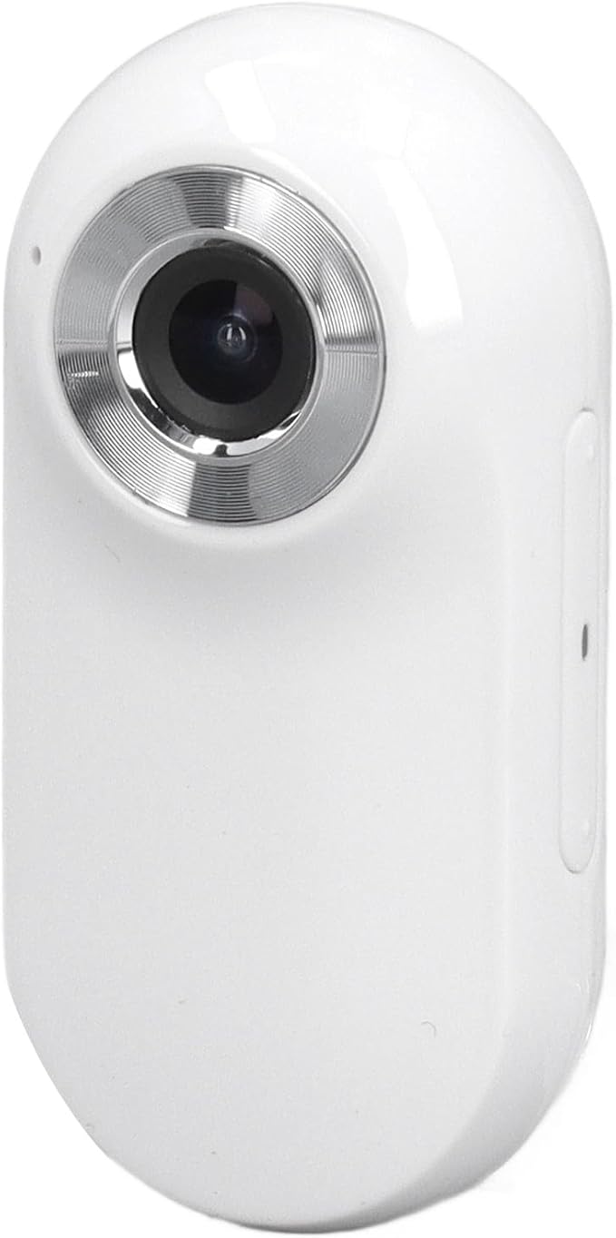 Cat Video Camera,Pet Collar Camera 120 Deg Lens OTG Connection Video Recording Adjustable Magnetic Cat Sport Camera for Outdoor 1920x1080P (White)