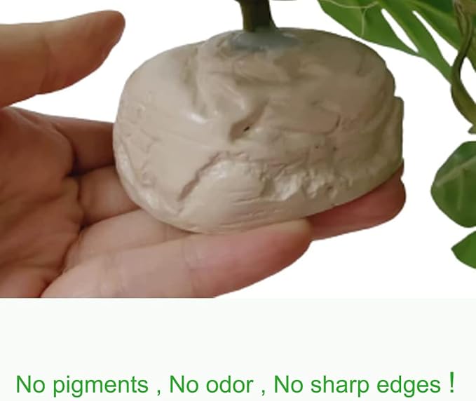 Reptile Terrarium Decor Plants,Amphibian Habitat Decor,Artificial Plants for Tank Accessories,Fake Monstera for Crested Gecko Leopard Lizard Chameleon Ball Python Snake Frog