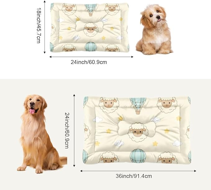 Comfortable Cat Beds with Anti-Slip Bottom, Cute Animals Pet Sofa Dog Sleeping Pad Dog Beds& Furniture Ultra Soft Puppy Mat for Indoor& Outdoor Sofa Cars, Machine Washable 24 X 36 Inch