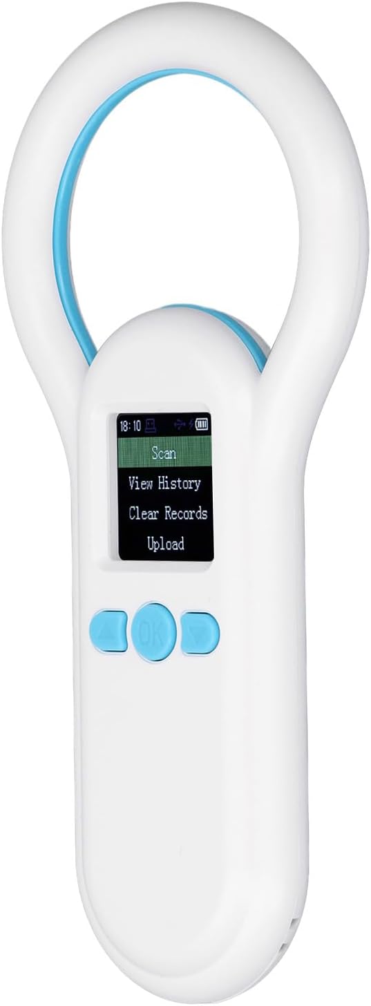 S20 Pet Microchip Scanner, ABS Material, 500 Records Storage, USB Upload, Fast Recognition for Dogs and Cats