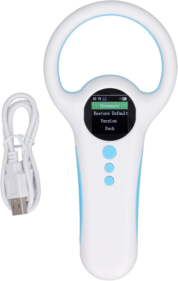 Alomejor Pet Microchip Reader Handheld ID Scanner Quick Recognition for Veterinarians and Pet Owners