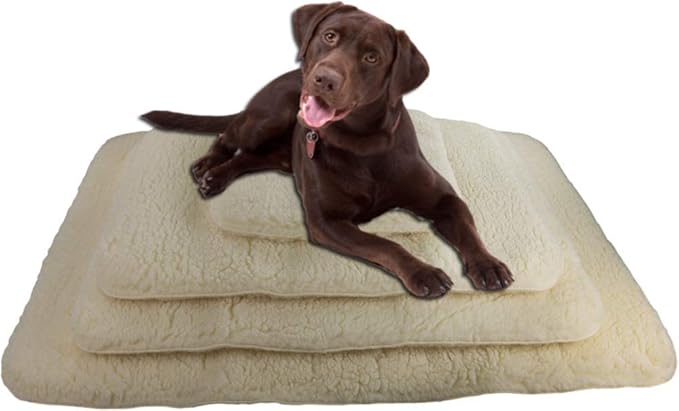 ActiveDogs Hi Loft Sherpa Faux Lambskin Dog Bed - Large 30"x40" - Orthopedic & Machine Washable - Double Layered