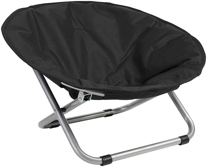Elevated Pet Bed Foldable Cozy Cot Breathable Portable Rest Sleeping Metal Frame Furniture Sofa Nesting Bed Comfortable Chair for Dogs- Black