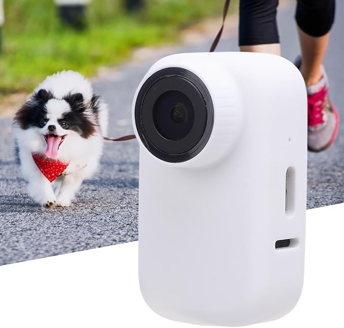 Pet Body Worn Camera, HD Resolution Wearable Body Cam for Dogs and Cats, Water Pet Action Camera with Lightweight Design for Outdoor Travel and Daily Adventures (White)