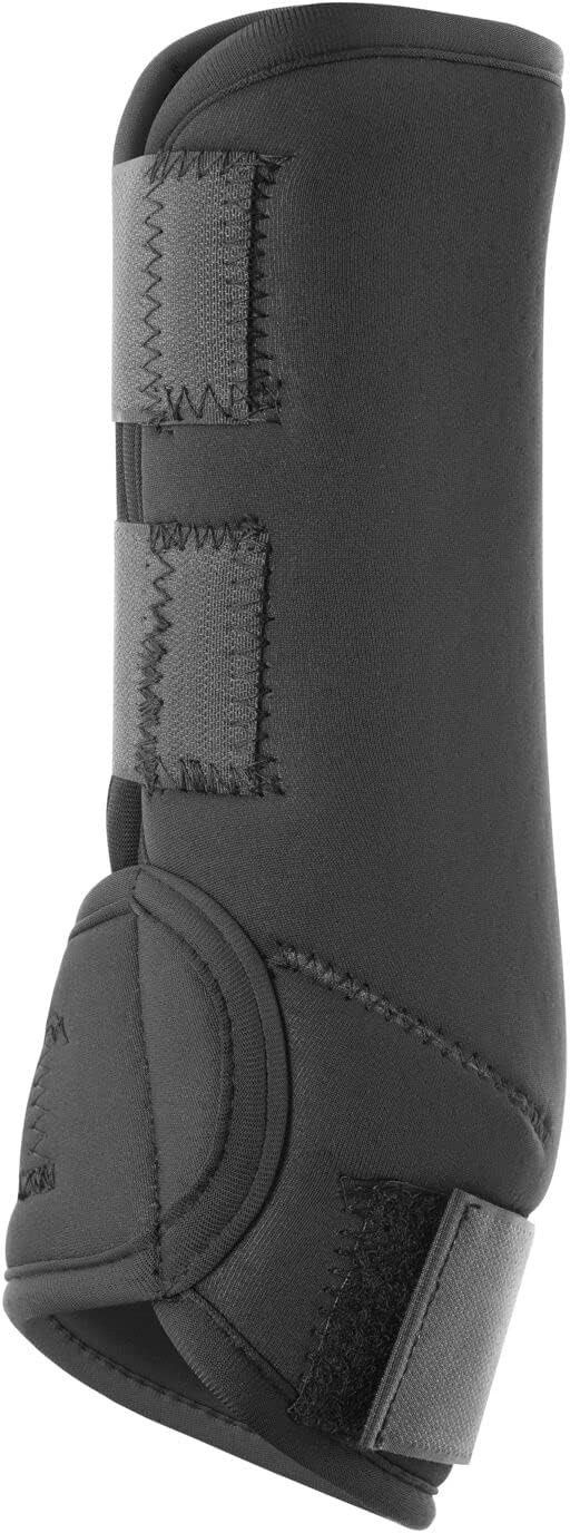 HORZE Brushing Splint Boots for Horses (Pair) - Durable Neoprene, Secure Closure, Lightweight - Black - S