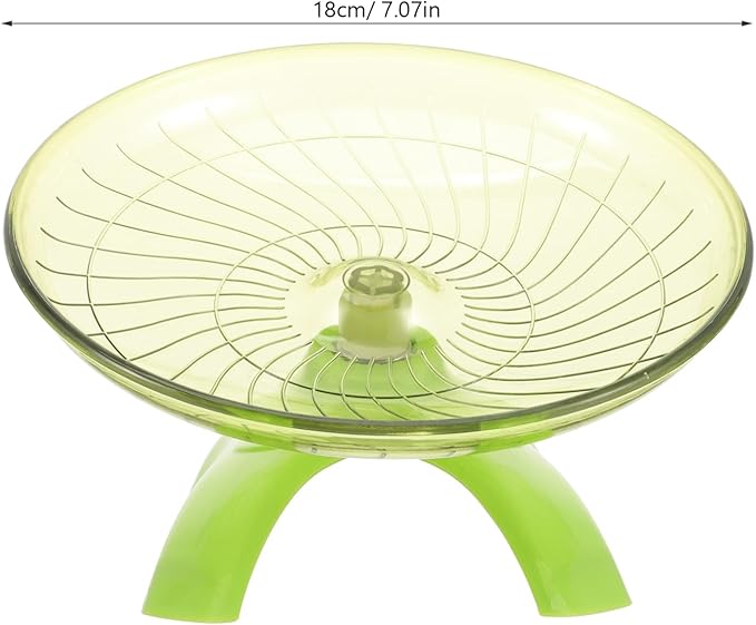 POPETPOP Hamster Exercise Wheel Super Silent: Hamster Flying Saucer Silent Hamster Wheel Guinea Pig Run Wheel for Hamsters Gerbils Mice Hedgehogs (Light Green)