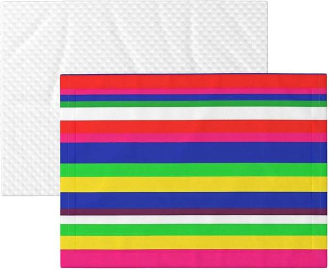 Dog and Cat Blanket in One, Novel Colorful Mexican Blanket Stripes, Double Sided Plush Throw with Raised Dot Pattern on One Side and Flat Velvet on Other for Variety