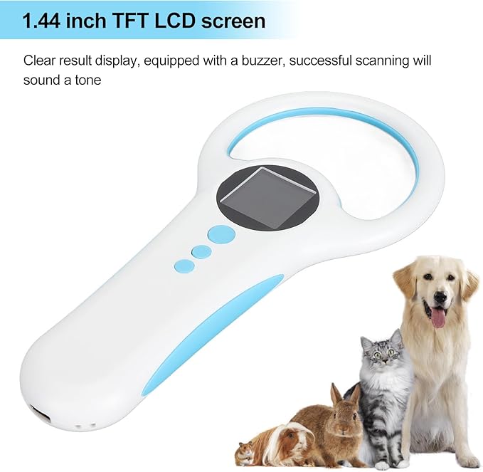 Sonew Pet Microchip Reader with, Wired USB - .44" TFT LCD, 134.2KHz/125KHz EMID FDX B Scanner for Dogs, Cats, Pigs