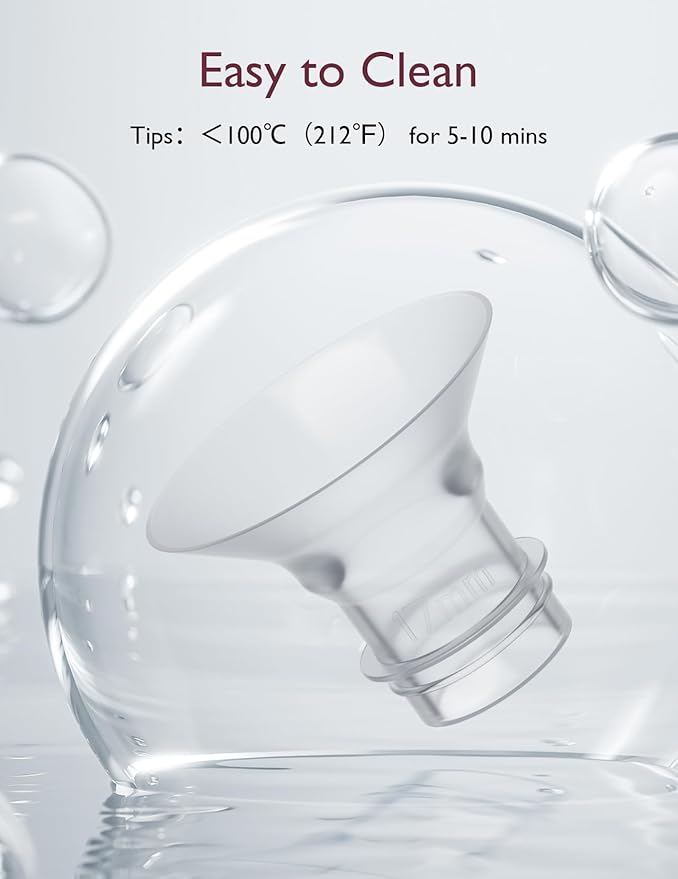 Momcozy Flange Insert 17mm Compatible with 24mm Flange/Shield of Most Pumps, Insert for Breast Pump Replacement Accessories, 4PCS 17mm
