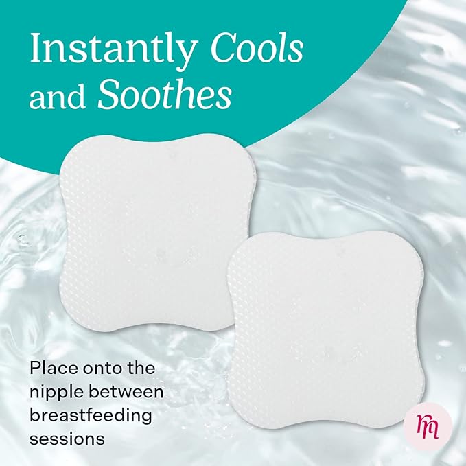 Nurse & Nourish 8-Pack Hydrogel Pads for Breastfeeding Soreness Support - Reusable, Easy-Apply Adjustable Soothing Gel - Nipple Shields for Breastfeeding Newborn