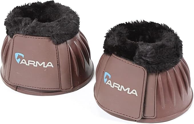 Shires ARMA Fleece Trim Bell Boot (Black, Pony)