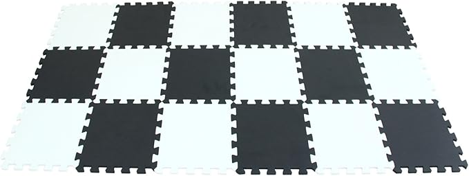 MQIAOHAM® 18 Pieces Puzzle Play Mats, Soft Baby Play Mat, Kids Interlocking Foam Floor Tiles, Toddlers Carpet Playmats G301018-101104