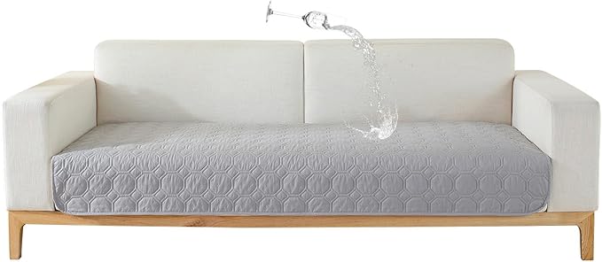 Waterproof Dog Bed Cover Non-Slip Stain Resistant pet Sofa Cushion, pet Mattress Cover Cover, Sofa Furniture Protector for Small Dogs Large Dogs and Cats (Light Gray) (30x53in)