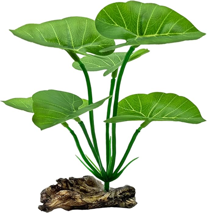 Silk Aquarium Plants Betta Fish Tanks Decor 6-in Soft Aquarium Decorations Fish Tanks Plants Leaf Hammock, Artificial Aquarium Plant Fish Tank Decorations Accessories Goldfish Reptile Plants Driftwood