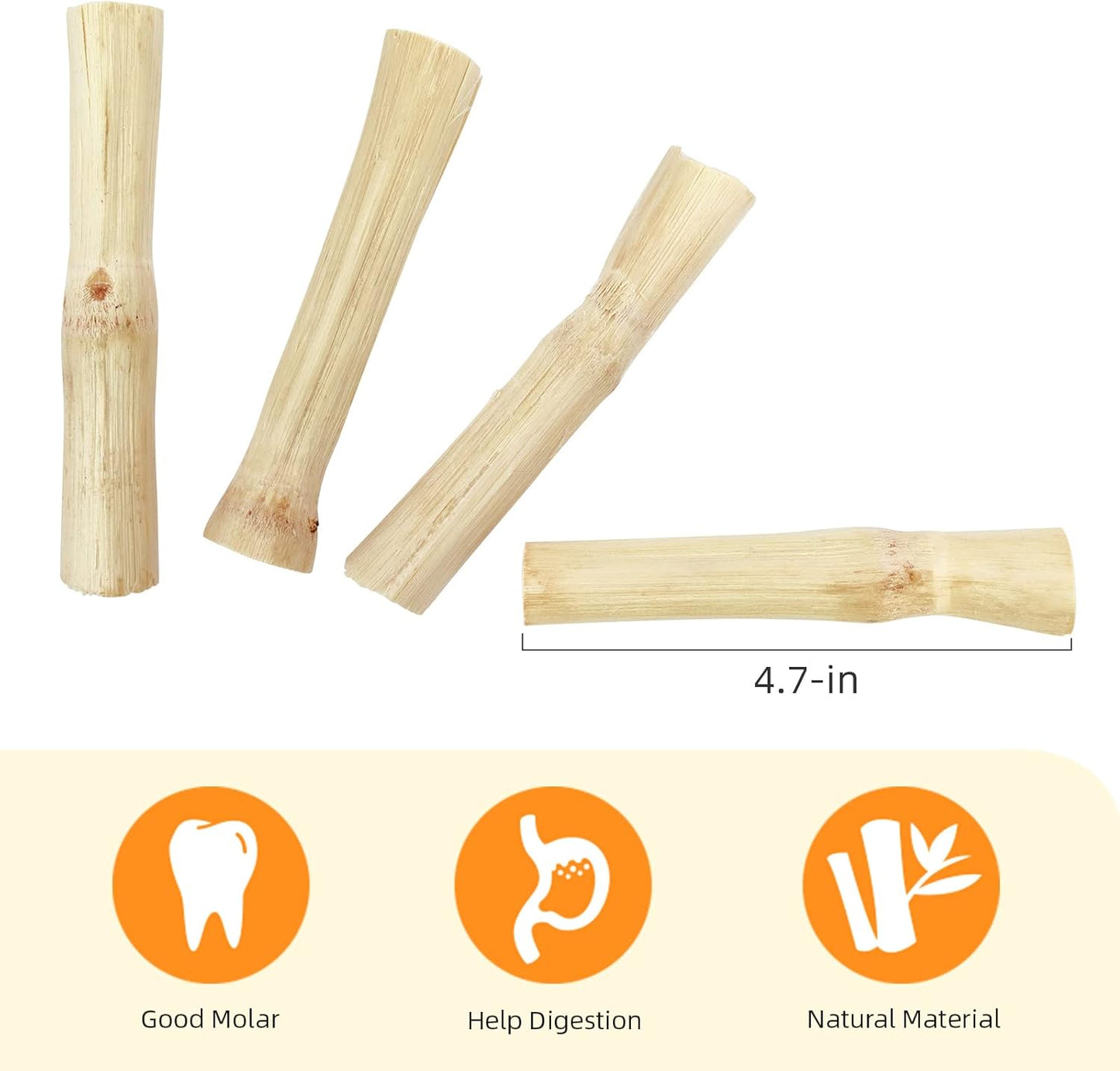 Niteangel Natural Bamboo Chew Toys for Rabbits, Chinchilla, Guinea Pigs and Other Small Animals