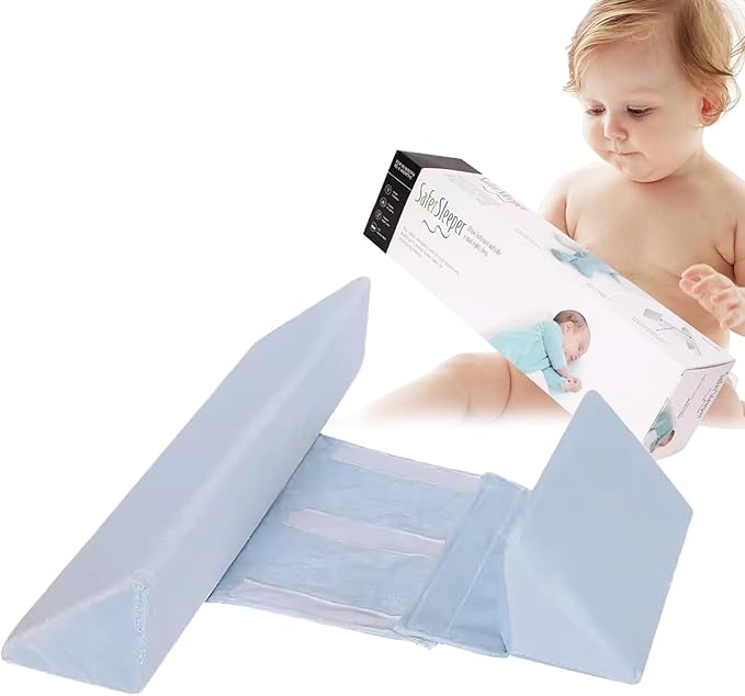 Baby Side Sleeper Weddge Breathable Pillow, Removable and Washable Breathable Bedding Set, Medium