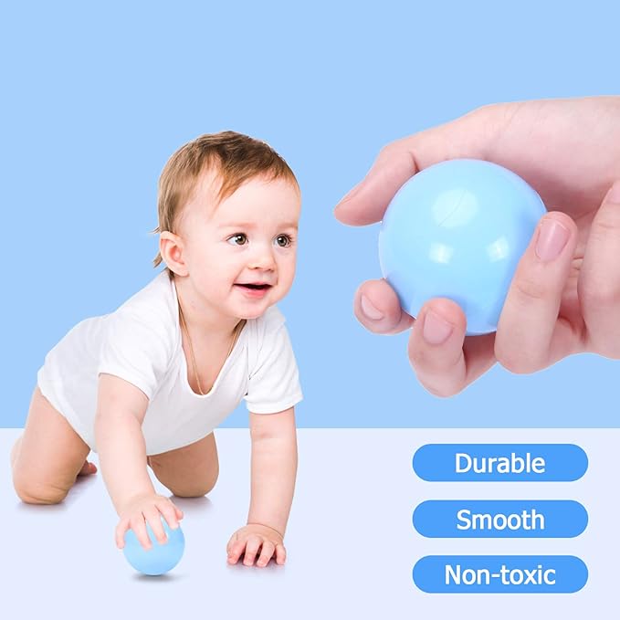 GOGOSO 100 Pieces Ball Pits Balls - 2.2 inch Pearl Pink Plasticballs for Children Toddlers Plastic Oceanball Swim Toys Bals for Kids Playhouse Pool