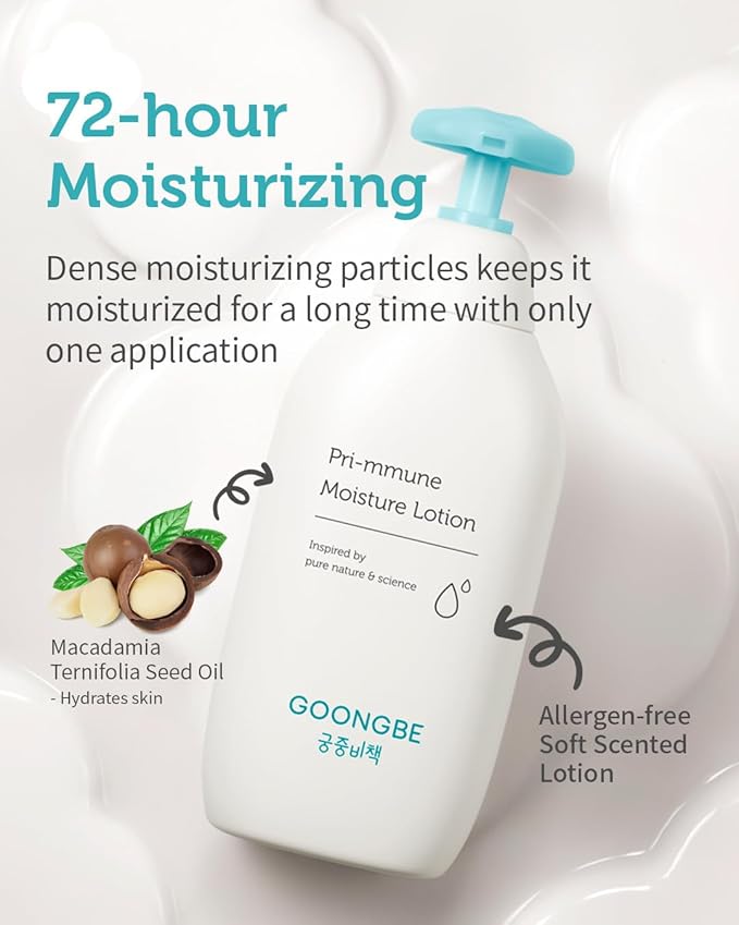 Pri-mmune Shampoo Bath & Moisture Lotion - Korean Baby Cleanser and Body Lotion - Hypoallergenic Moisturizing & Calming Daily Skincare - Gentle Cleanse, Naturally Derived, 11.8 oz.