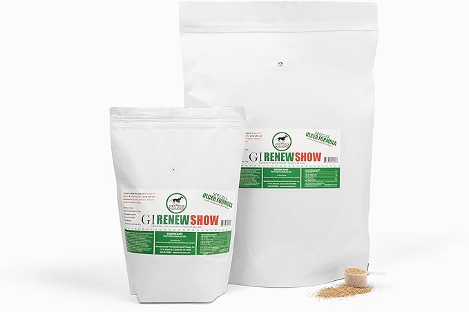 Pennwoods GI Renew Show, Probiotics for Equine, Immune and Appetite Stimulation, Prebiotics, Digestive Enzymes | Horse Supplement Providing Ulcer Relief and Treatment, Organic Toxin Binder, 6 LB Bag