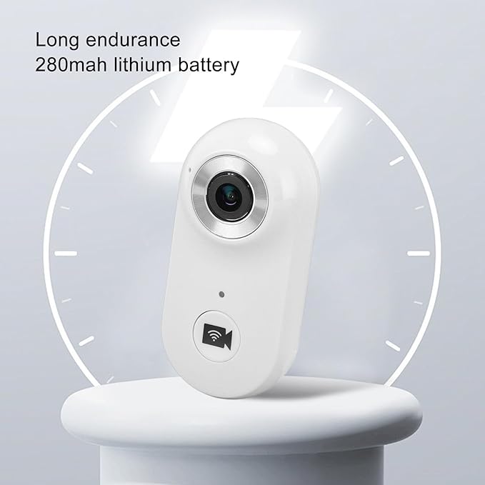 Gugxiom Cat Collar Camera, 1080P HD 2.4G Dog POV Collar Camera with APP, Pet Wearable Body Camera for Pet Supplies Camera (White)