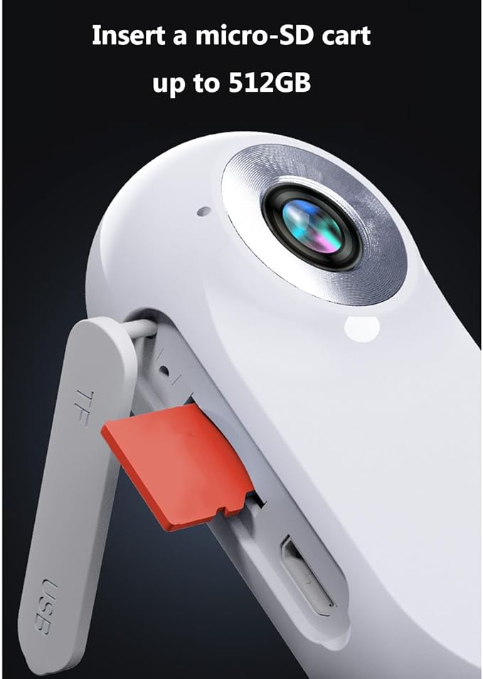 Cat Collar Camera, 1080p Pet Collar Camera, 170° Wide Angle Dog CollarCamera, Mini Ipx7 Waterproof CatsCamera, JPEG Photo and Avi Video Formats, CatCam Pro for Cats Dogs Outdoor (White)