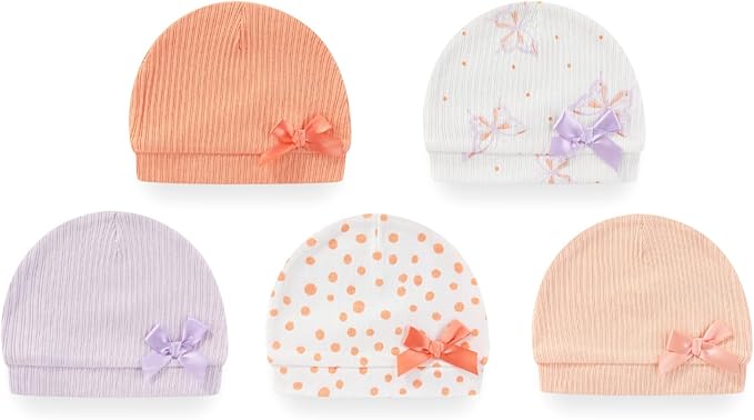 Newborn Baby Boy Girl Caps Mittens Socks Set Cotton Baby Essentials Accessories (Hats+Gloves+Socks)