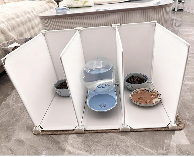 Indoor cat Restaurant/Feeding Area， Multi-cat Feeding Station， Cat Feeding Enclosure ，Shared Feeding Area for Multiple Cats,Adjustable