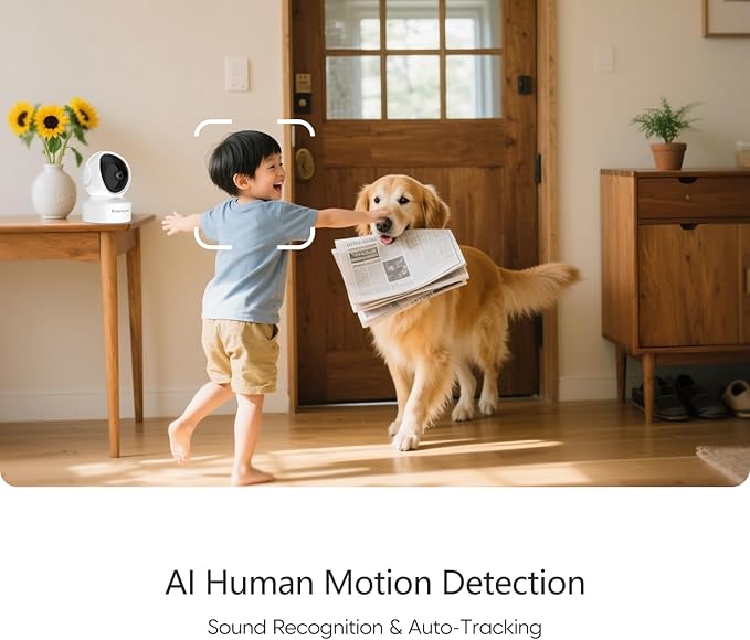 VSTARCAM 3MP Pet Camera Indoor with Phone App, 360° Indoor Security Camera with Color Night Vision, Motion Detection & 2-Way Audio, 24/7 SD & Cloud Storage 02