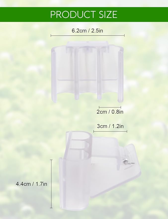 2 Pk Upgraded Aquarium Plant Holder, 3-Hole Hanging Aquarium Plant Holder with Clip, Suitable for Fish Tank Plant Potting, Aquarium Decoration, White
