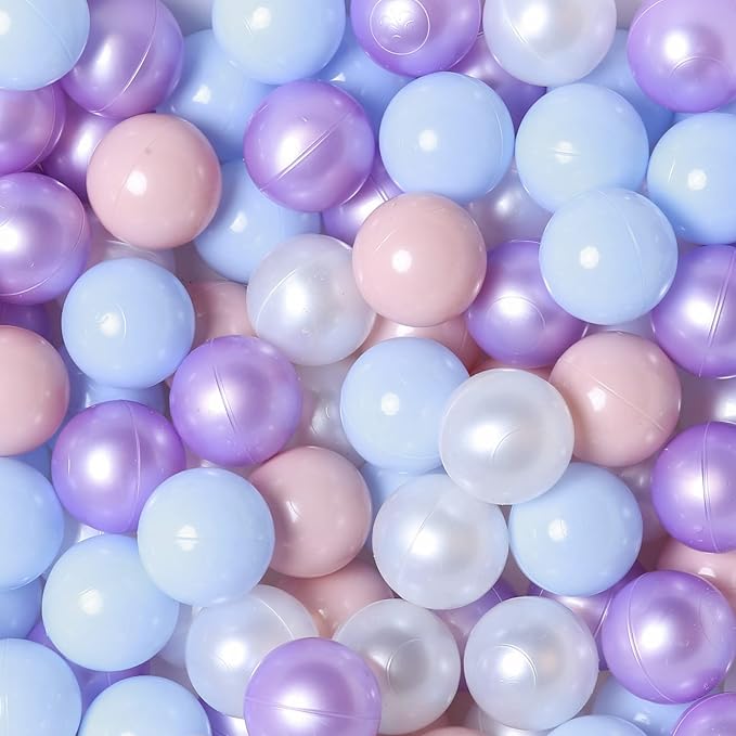 GOGOSO Ball Pits Balls for Toddlers Pack of 50 100 200 Plastics Shape Ball Non-Phthalate Non-BPA Non-Toxic 2.2-Inch Crush Proof Play Balls