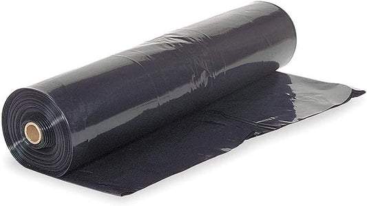 Farm Plastic Supply - Black Plastic Sheeting - 6 mil - (16' x 100') - Black Plastic Tarp, Polyethylene Vapor Barrier Plastic Sheeting, Black Painters Tarp, Roll of Heavy Duty Plastic