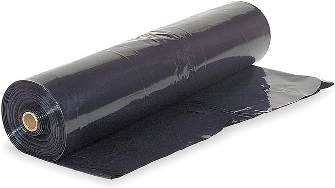 Farm Plastic Supply - Black Plastic Sheeting - 6 mil - (20' x 100') - Black Plastic Tarp, Polyethylene Vapor Barrier Plastic Sheeting, Black Painters Tarp, Roll of Heavy Duty Plastic