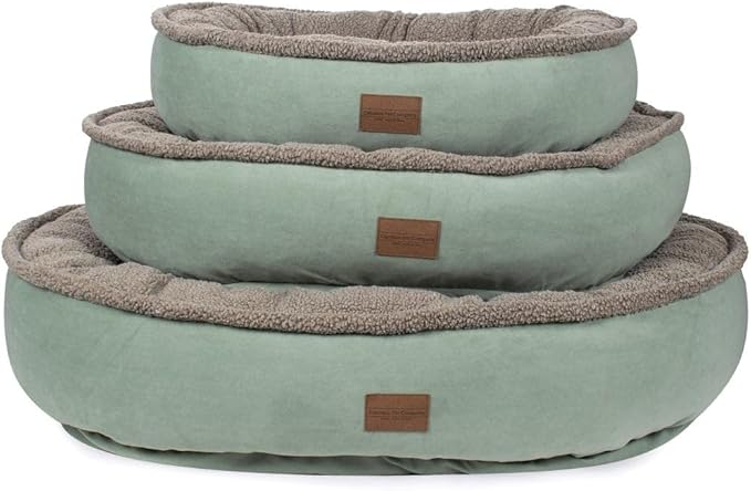 CAROLINA PET COMPANY Microfiber & Tipped Berber Comfy Cup Dog Bed - Chocolate, M