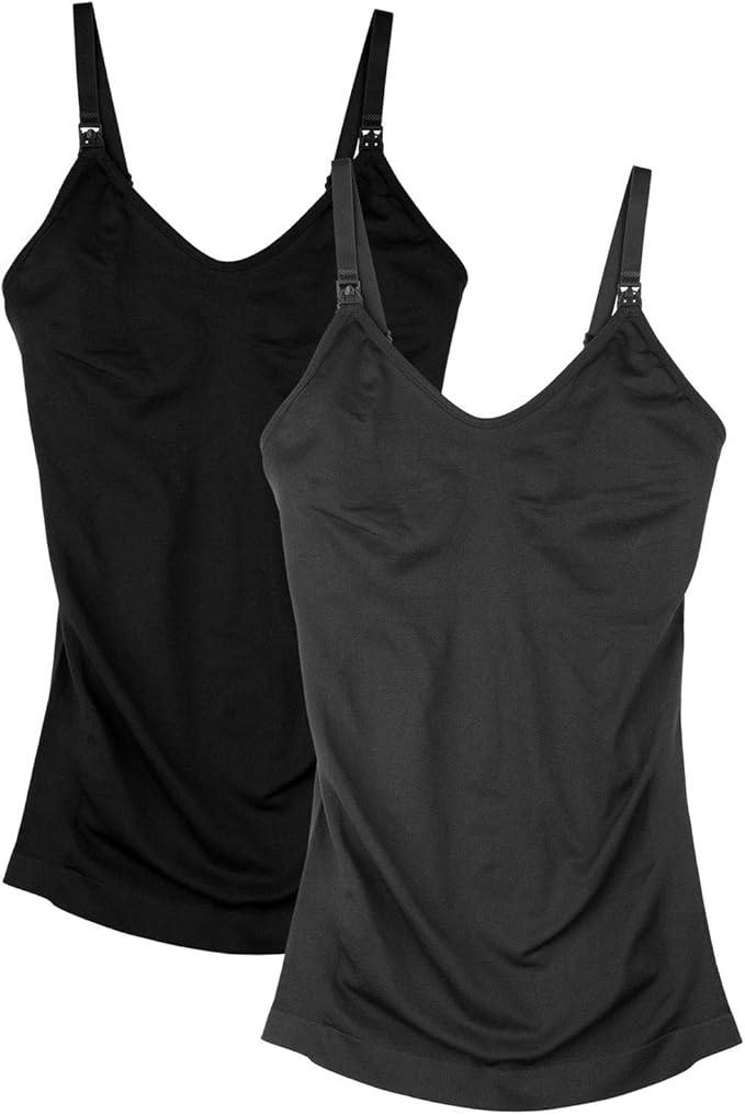 Womens Maternity Nursing Tank Cami for Breastfeeding with Adjustable Straps